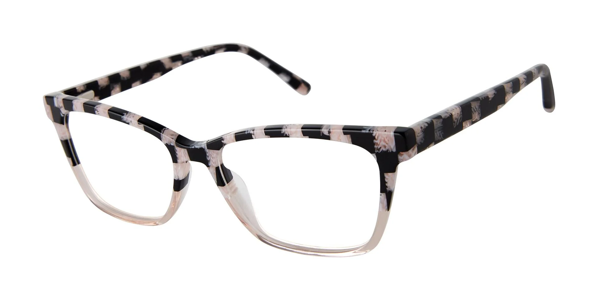 L.A.M.B. LA130 BLS Eyeglasses Checkered Black 53mm Women