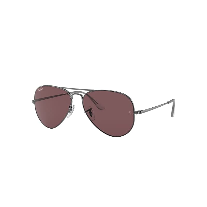 Ray-Ban RB3689 AVIATOR METAL II 004/AF RB3689 Sunglasses Gray 140mm Women