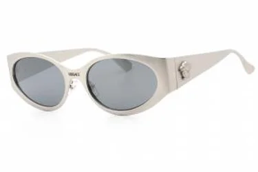 Versace 0VE2263 12666G Sunglasses Matte Silver 56mm