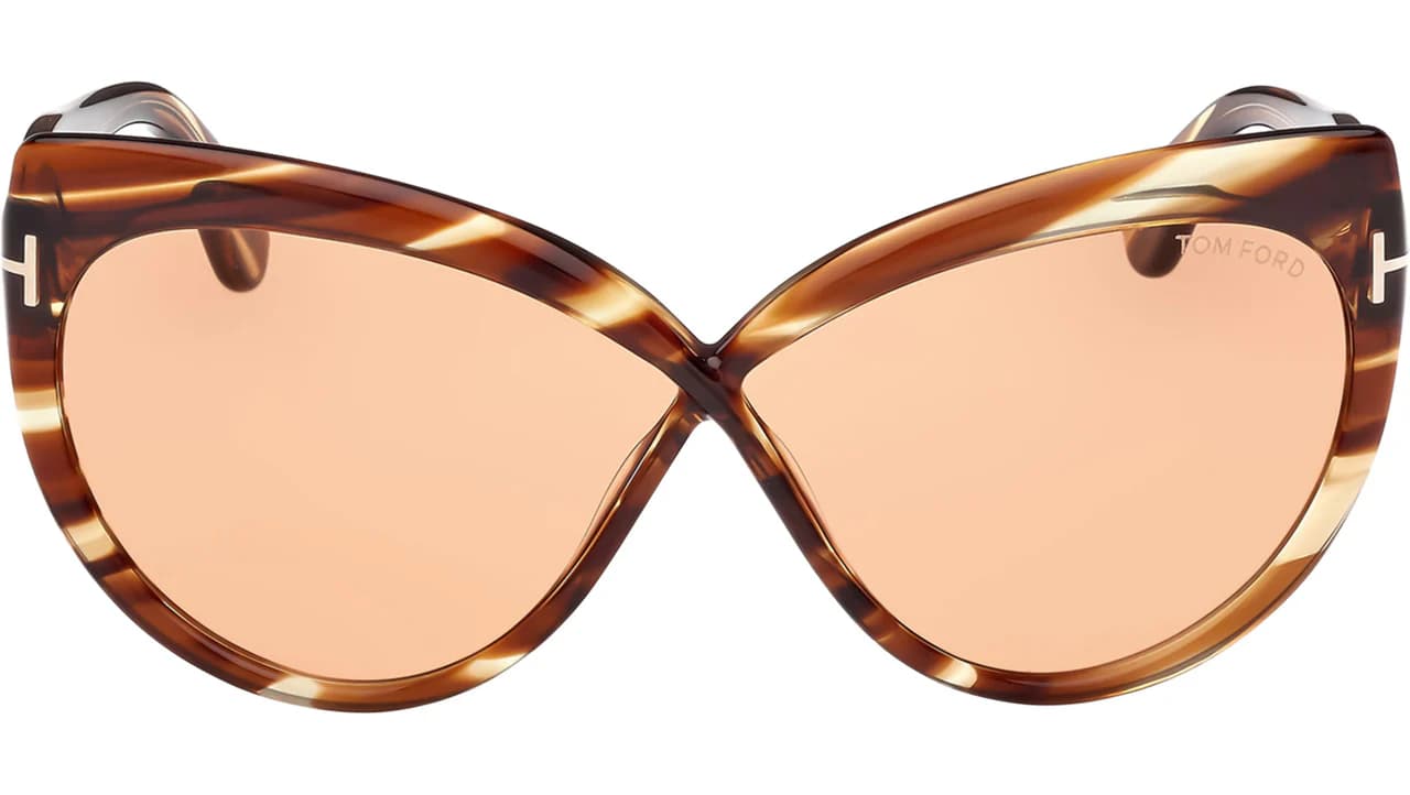 Tom Ford FT1196 53E Sunglasses Blonde Havana 65mm Women 2