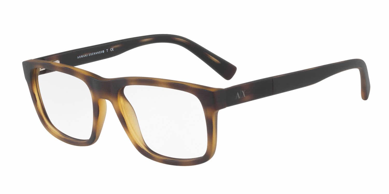 Armani Exchange AX3025 8029 Eyeglasses Brown 53mm Men