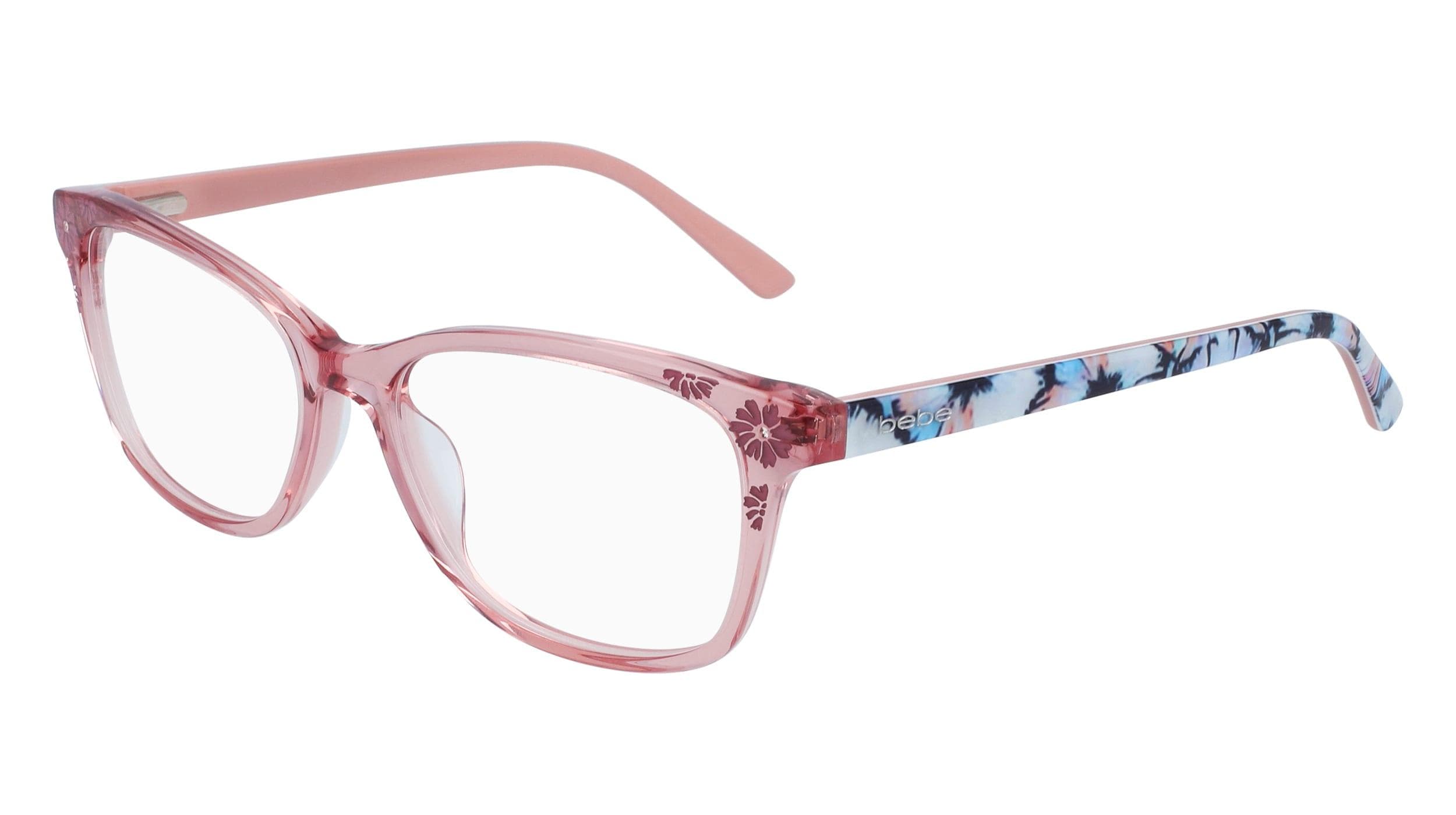 Bebe BB5163 650 Eyeglasses Blush Crystal 55mm Women