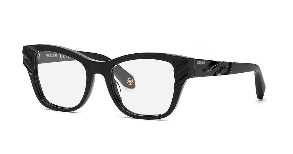 Roberto Cavalli VRC025V 0700 Eyeglasses Shiny Black 50mm Women