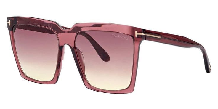 Tom Ford FT0764 69T Sunglasses Shiny Bordeaux 58mm Women