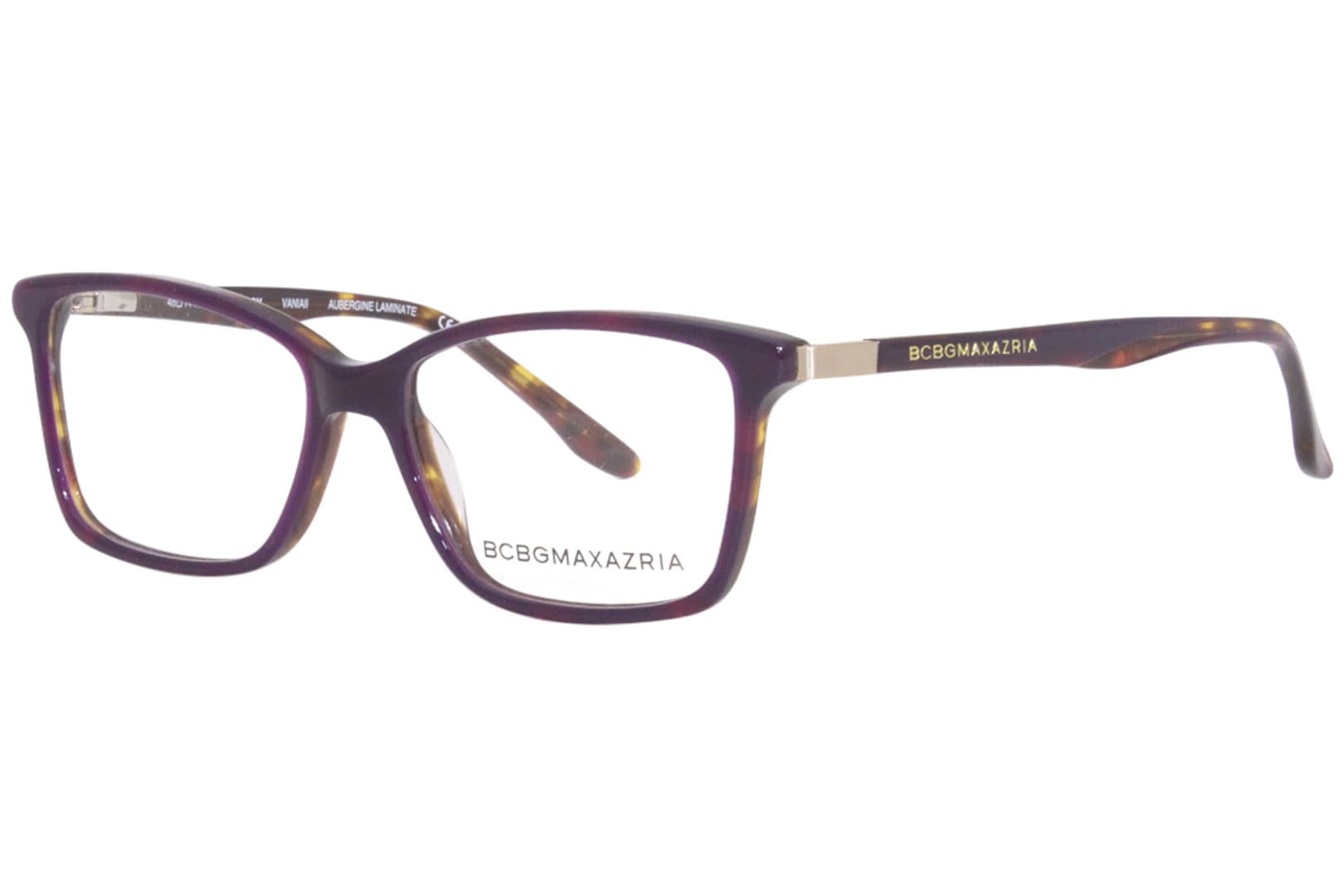 BCBGMAXAZRIA Vania II Eyeglasses Aubergine Laminate 52mm Women