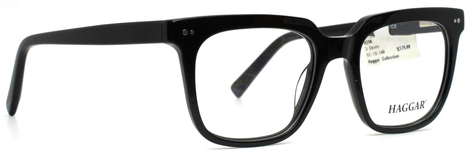 Haggar H290 EBONY Eyeglasses Black 51mm Men 9