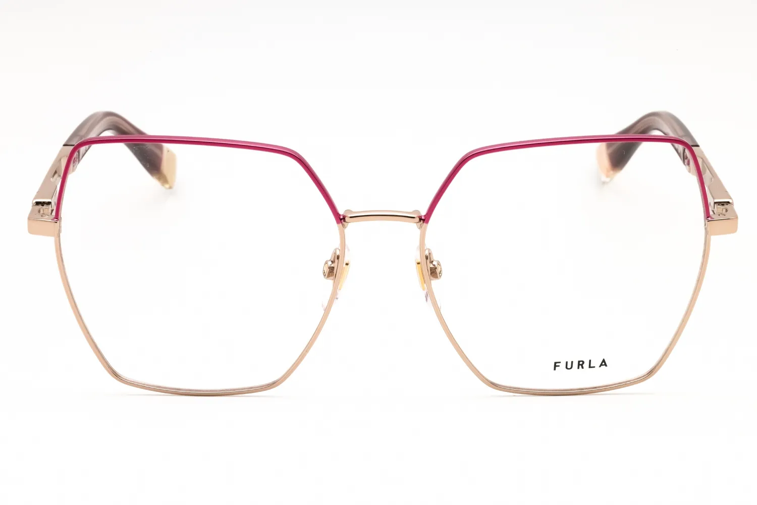 Furla VFU674 0SHP Eyeglasses Shiny Red Gold 55mm Women 2