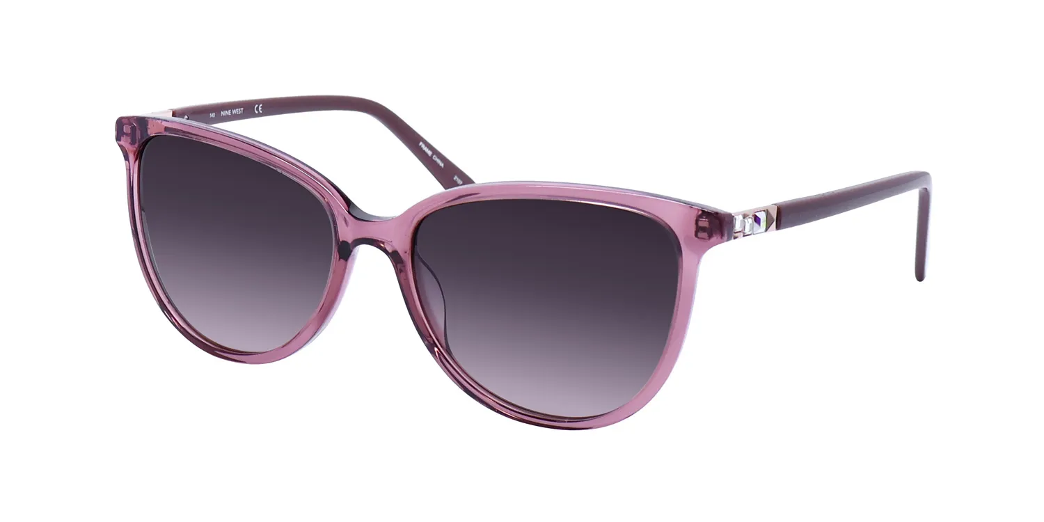 Nine West Nw646s 600 Sunglasses Crystal Rose 57mm