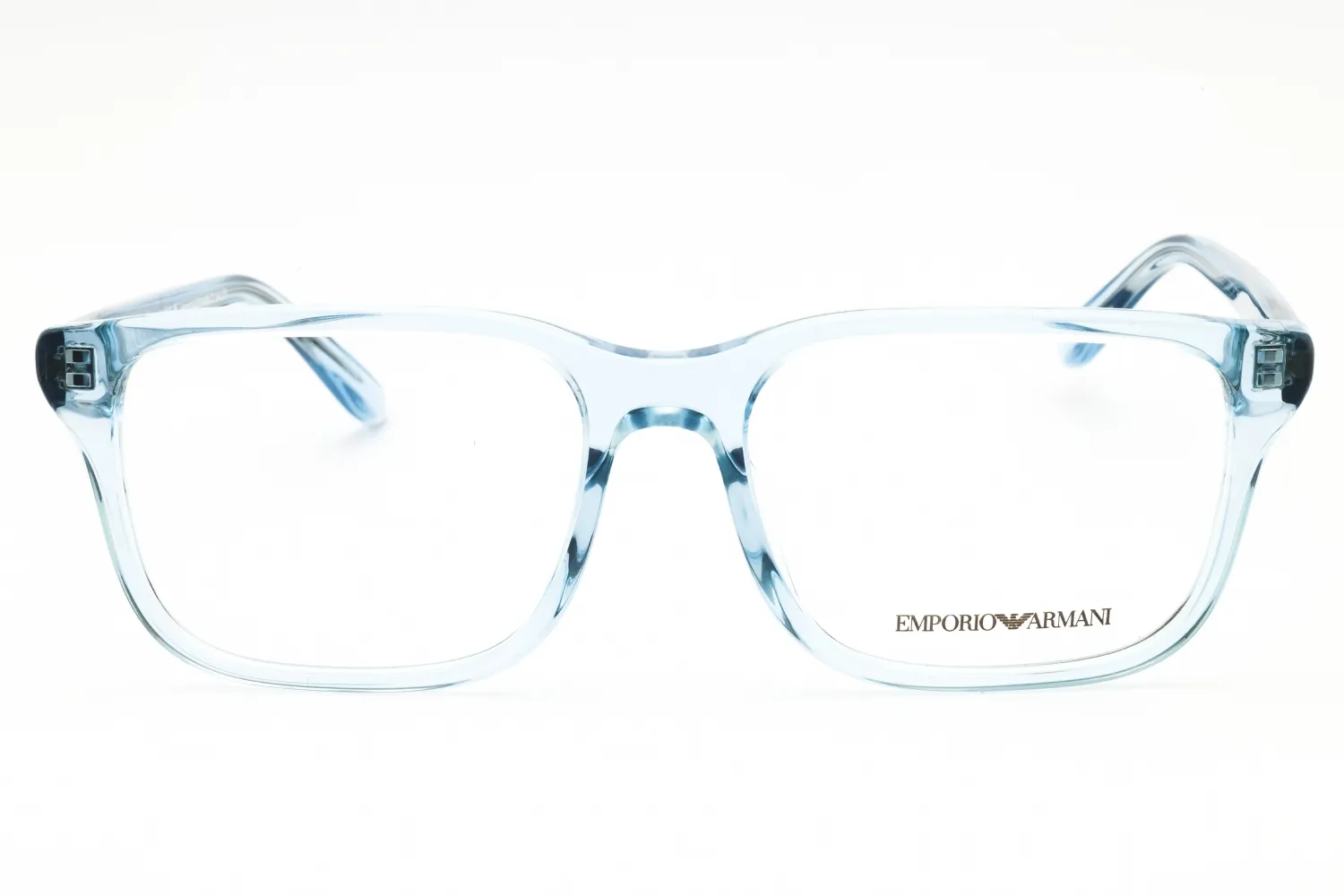 Emporio Armani 0EA3250U 6204 Eyeglasses Transparent Bright Light Blue 56mm Men 2