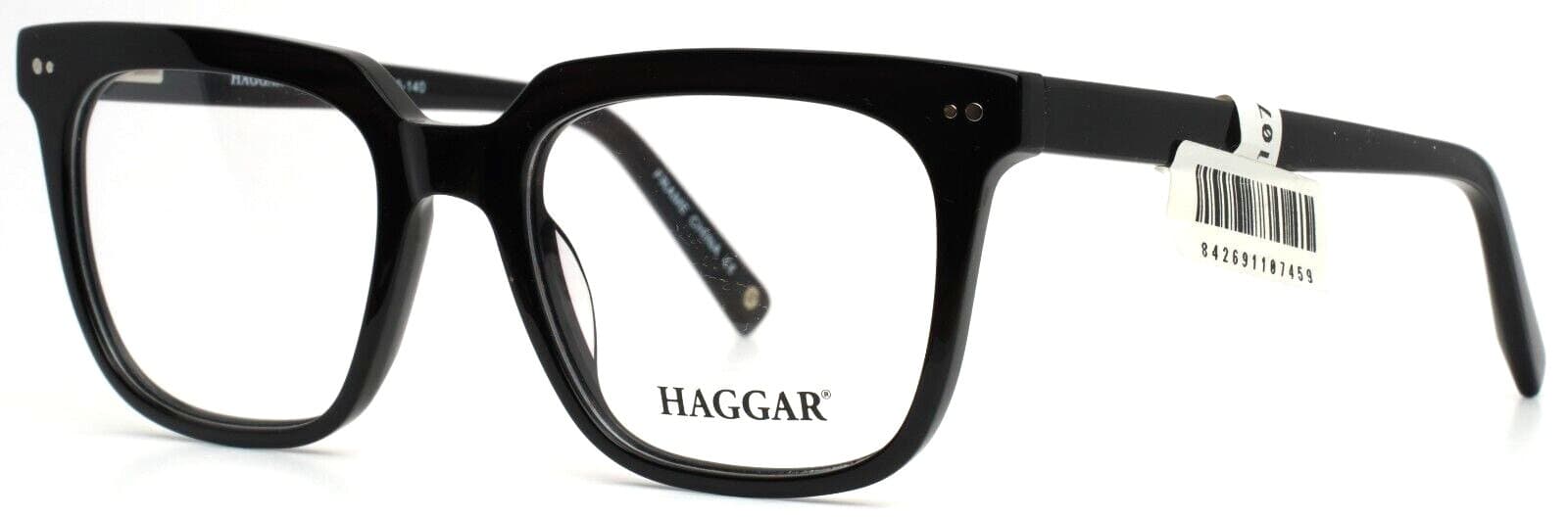 Haggar H290 EBONY Eyeglasses Black 51mm Men