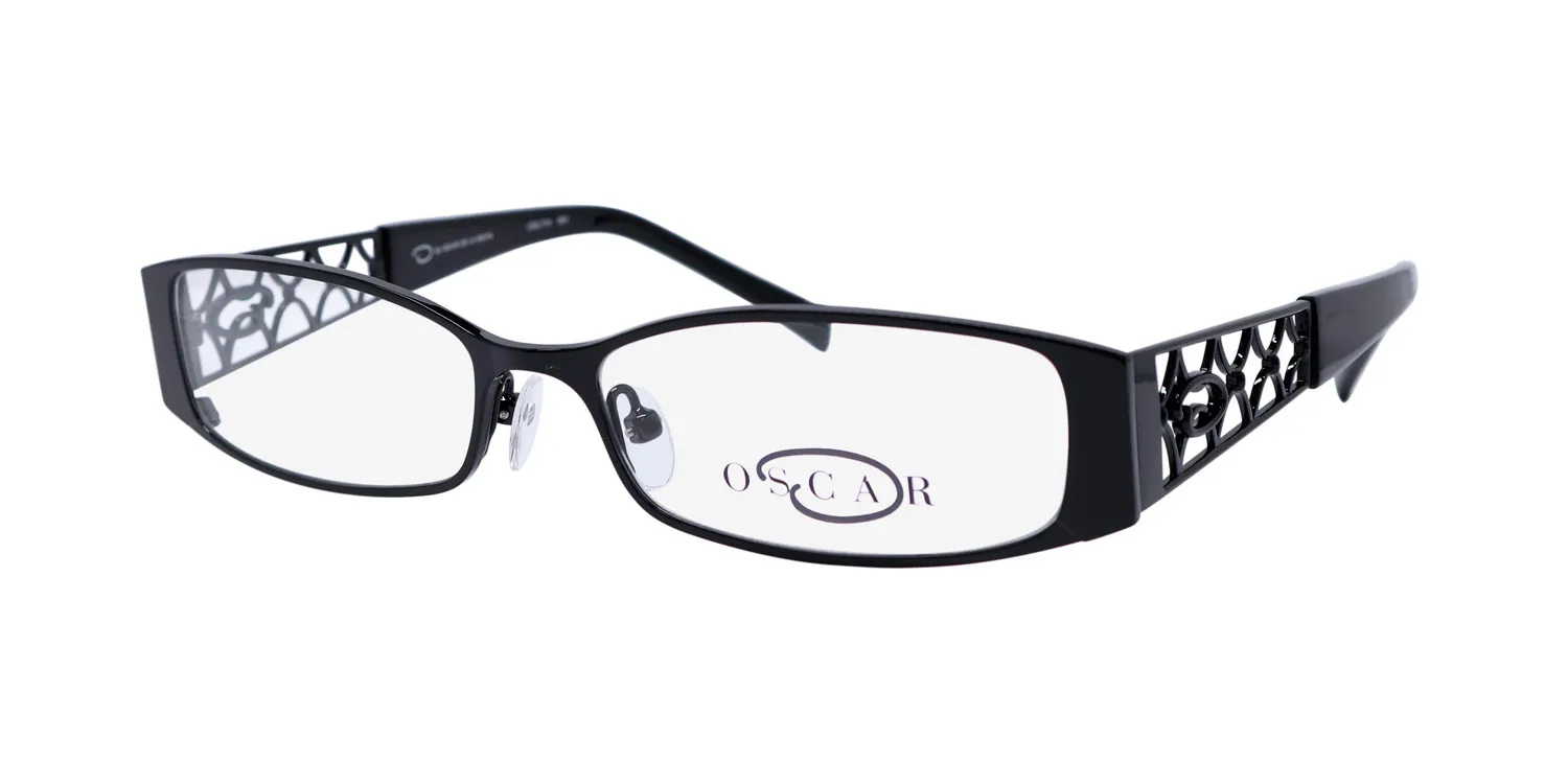Oscar de la Renta Osl 714 001 Eyeglasses Shiny Black 52mm