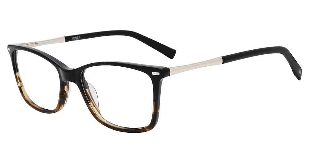 Jones New York J244 Eyeglasses Black Brown Gradient 49mm Women