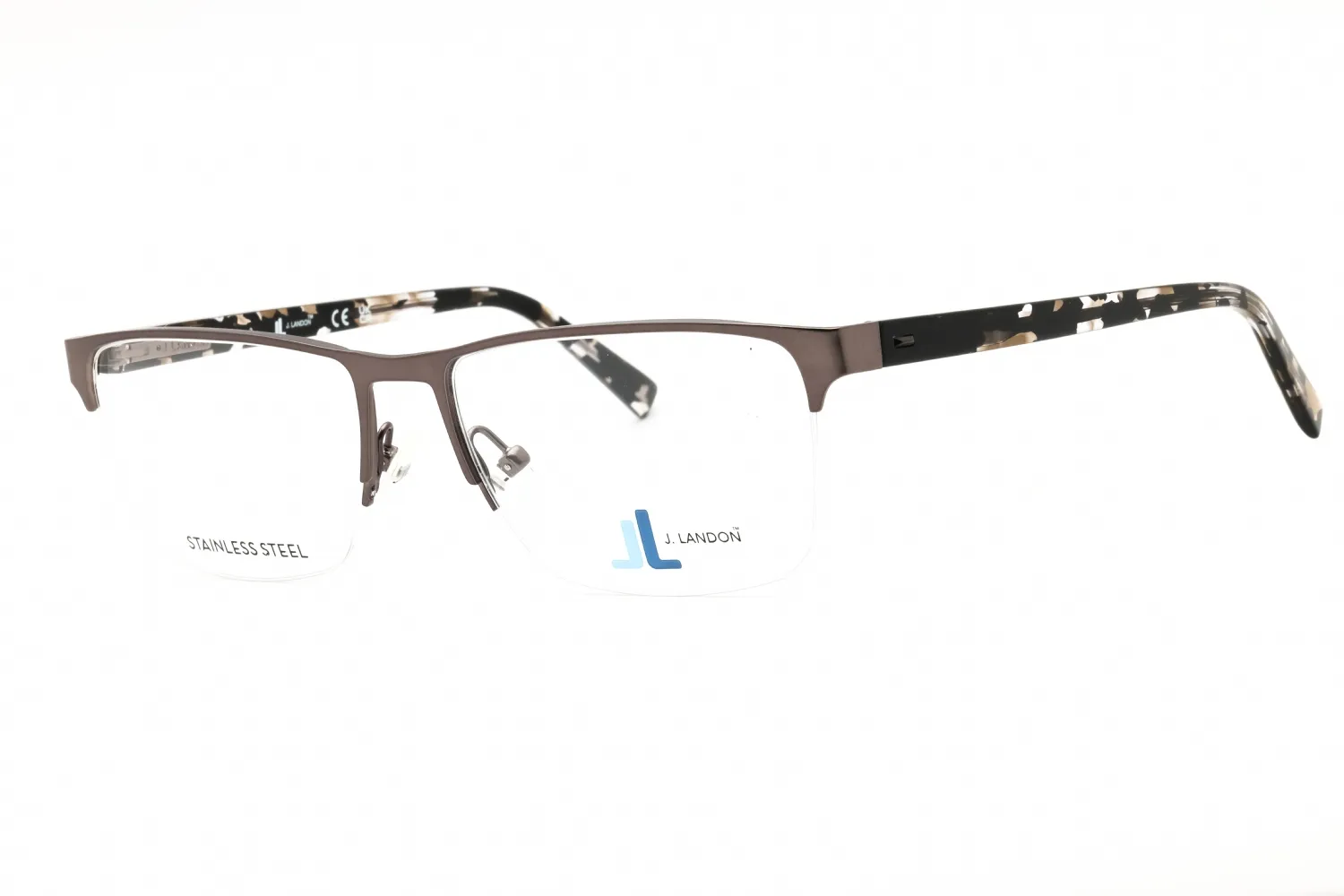 J. Landon JL50009 009 Eyeglasses Matte Gunmetal 57mm Men