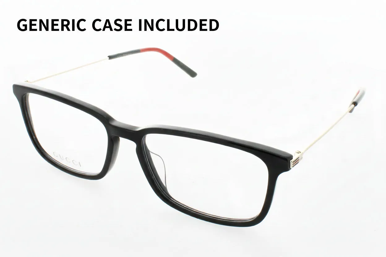 Gucci GG1056OA 001 Eyeglasses Blackgoldtransp 56mm Men
