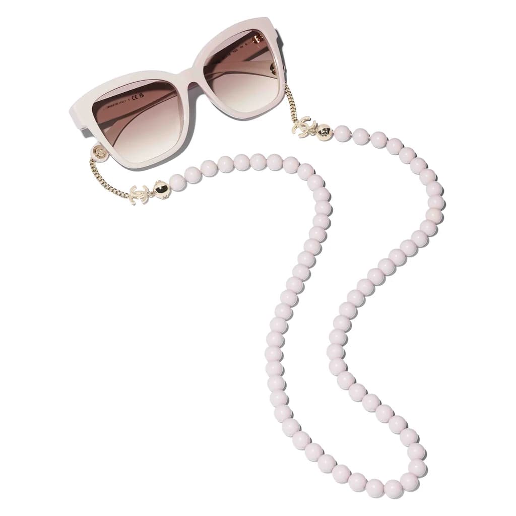 Chanel 5487 c.1697/13 Sunglasses Beige 55mm Unisex 4