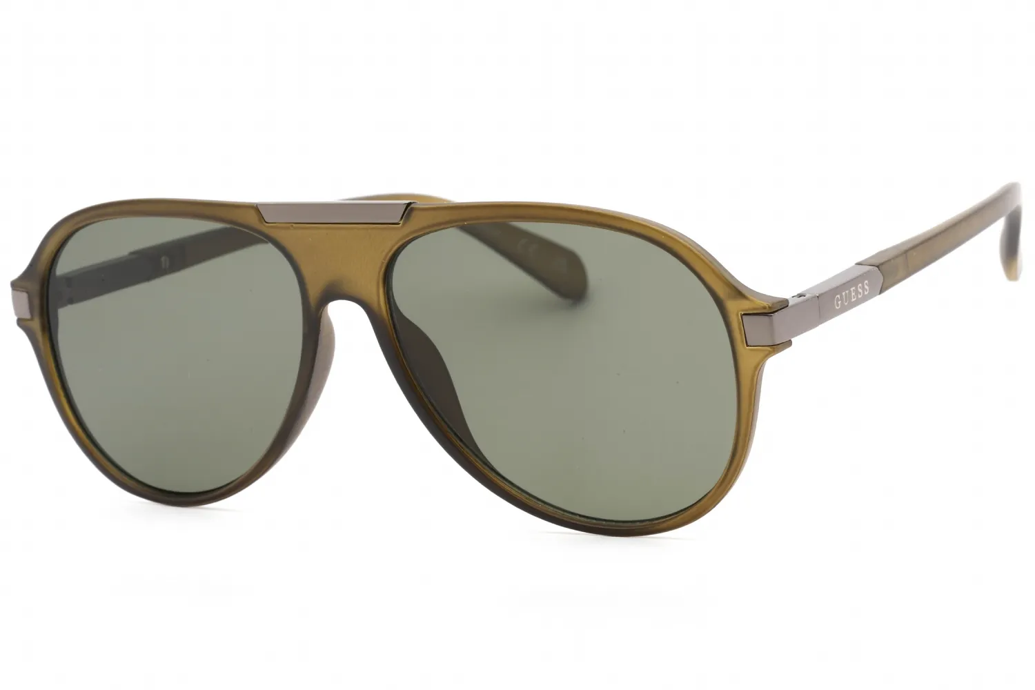 Guess Factory GF0237 97N Sunglasses Matte Dark Green 57mm Men
