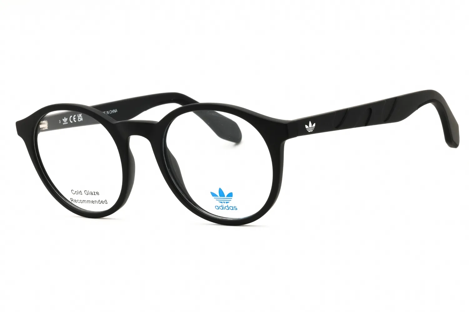 Adidas OR5075 001 Eyeglasses Shiny Black 49mm Unisex