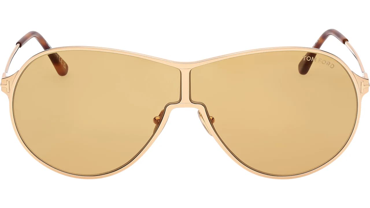 Tom Ford FT1174 30E Sunglasses Shiny Deep Gold 71mm Unisex 2