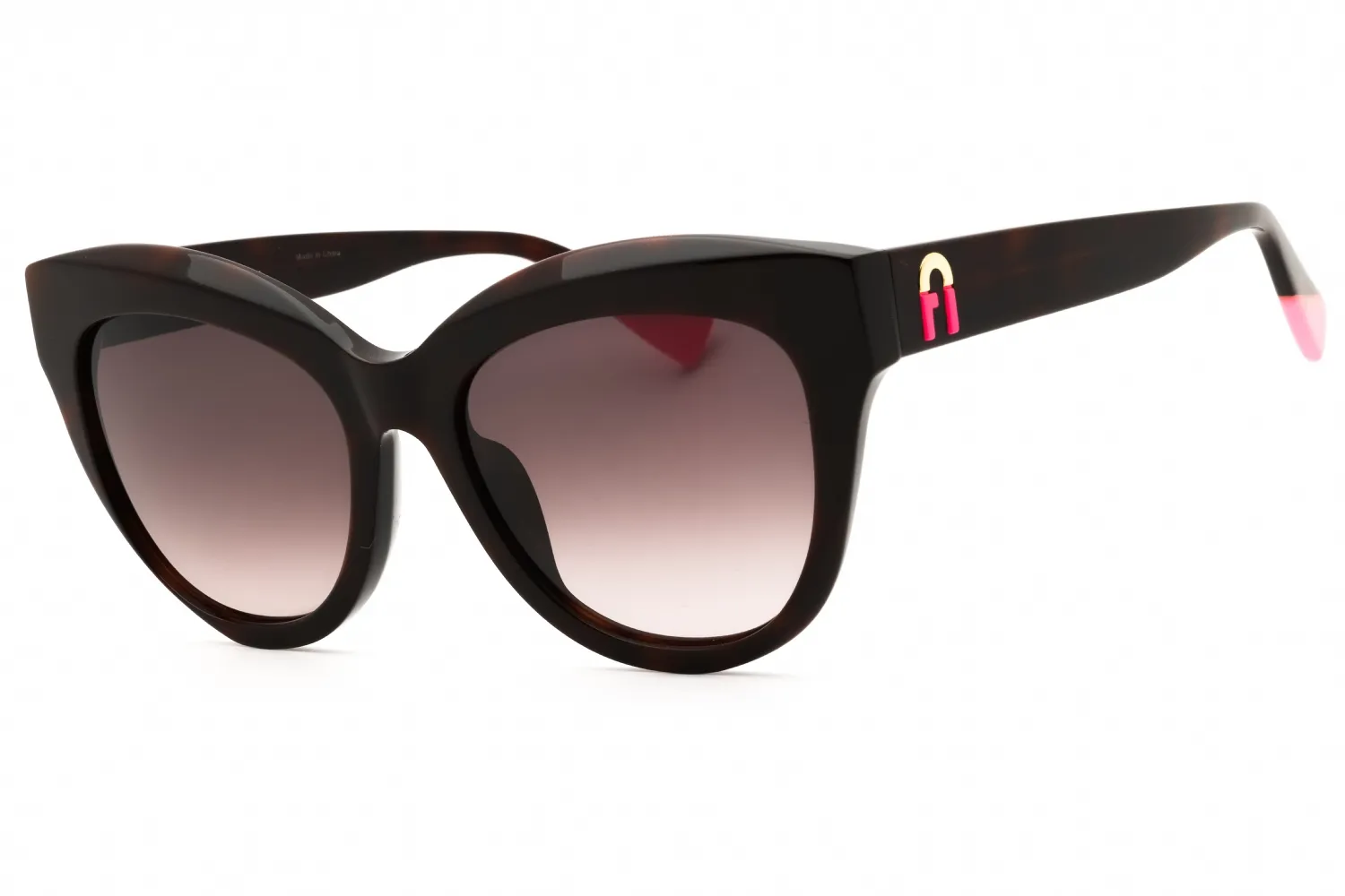 Furla SFU780 0752 Sunglasses Shiny Dark Havana 54mm Women
