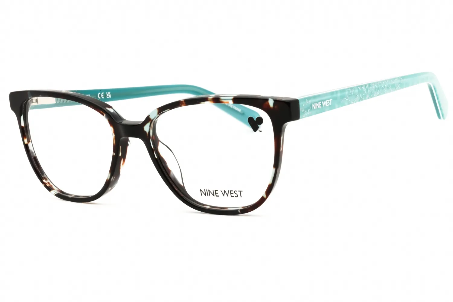 Nine West NW5218N 450 Eyeglasses Aqua Tortoise 51mm Women