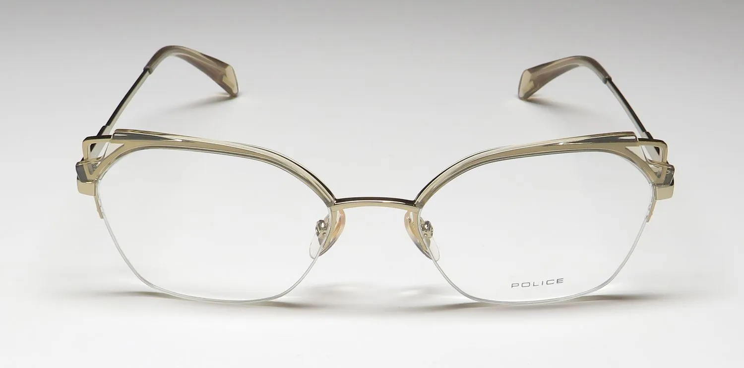 Police Vpla04 Zephirus 2 08ff Eyeglasses Crystal Beige 52mm 3