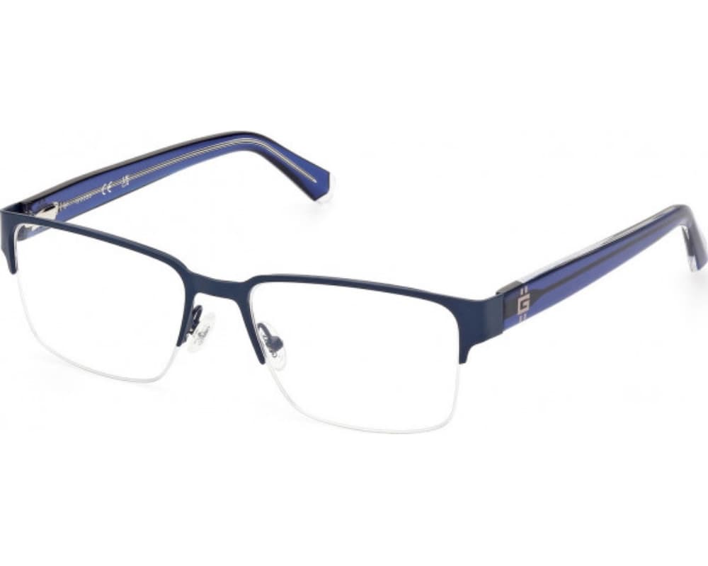 Guess GU50095 091 Eyeglasses Blue 55mm Men