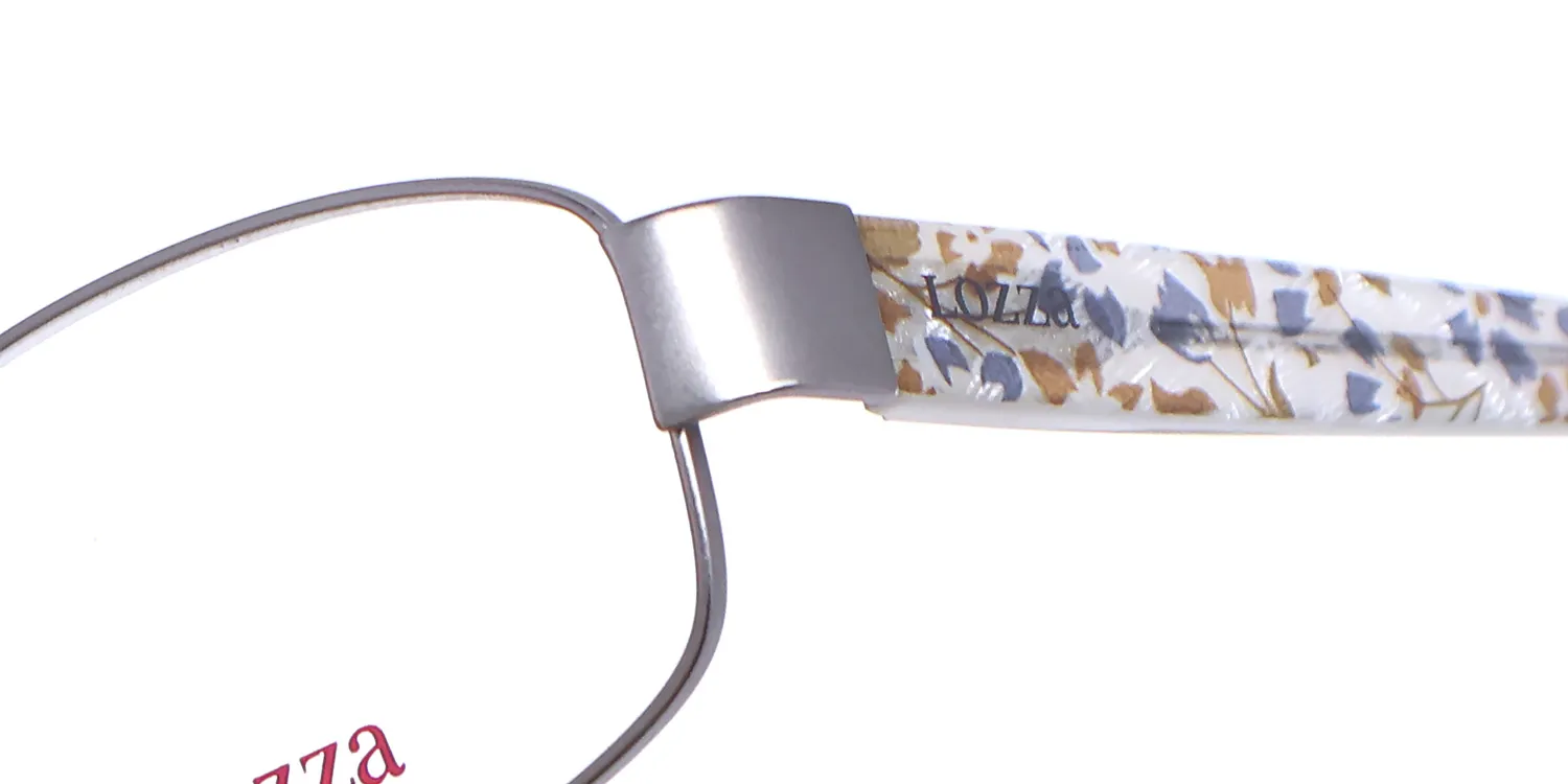 Lozza Vl2123 0613 Eyeglasses Matte Gunmetal 52mm 6