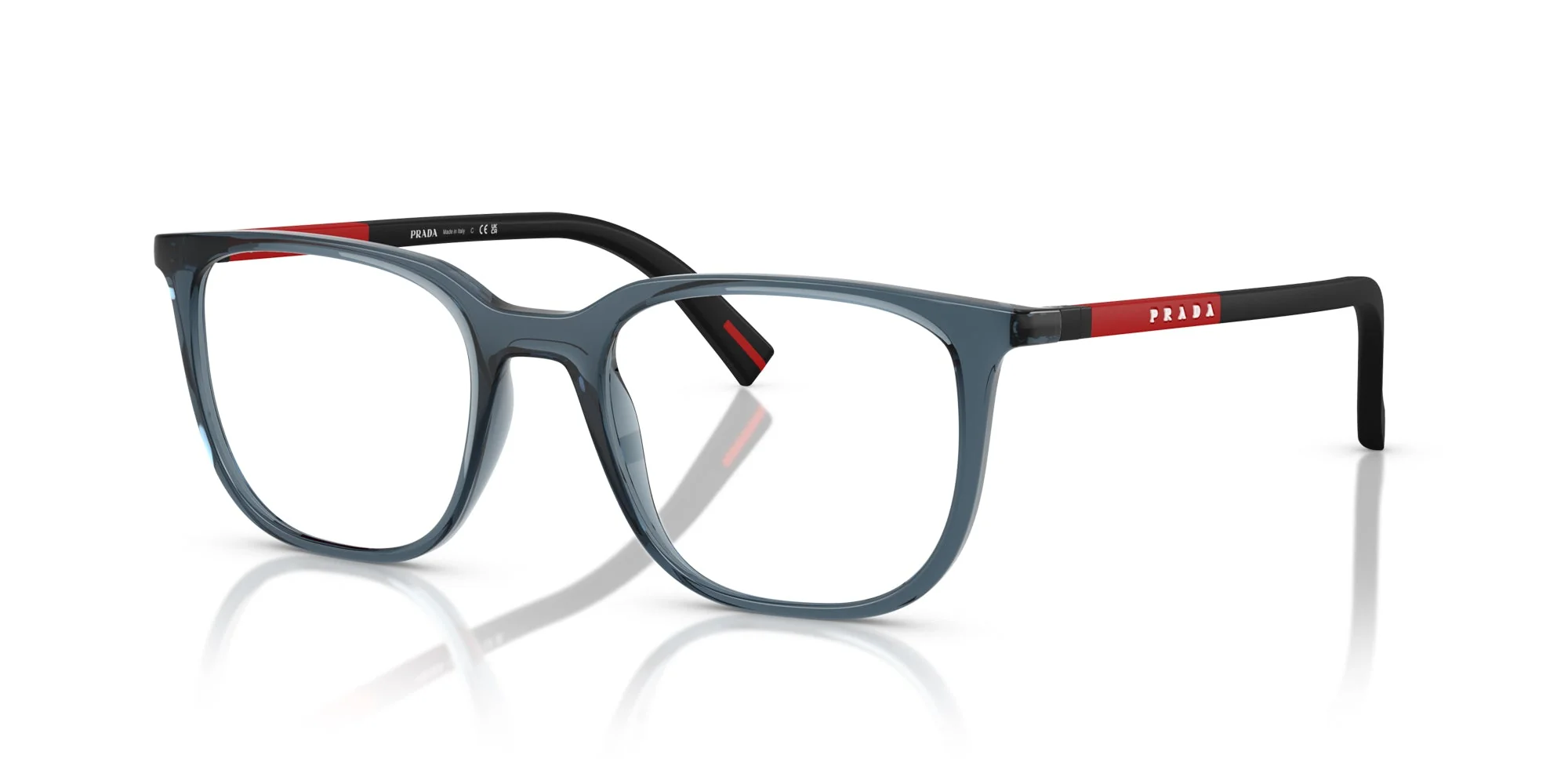 Prada Linea Rossa VPS04R CZH1O1 Eyeglasses Transparent Blue 48mm Unisex