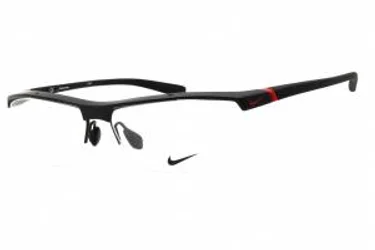 Nike 7071/2 002 Eyeglasses Gloss Black Clear Lenses 57mm