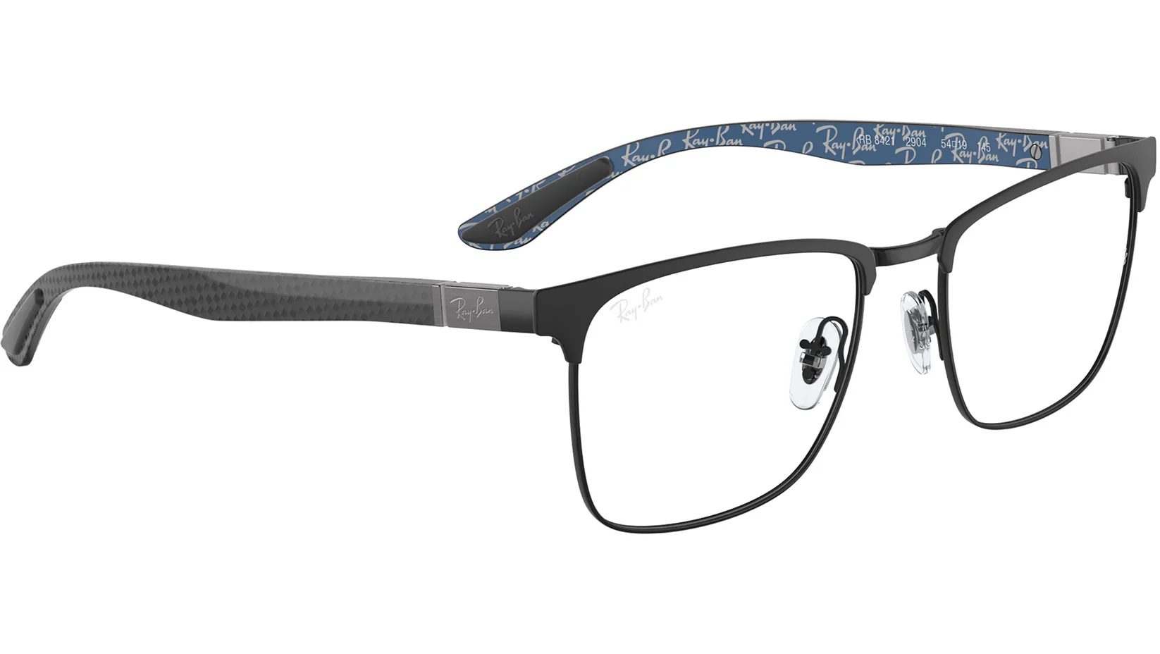 Ray-Ban RB8421 2904 Eyeglasses Matte Black 54mm Men 5