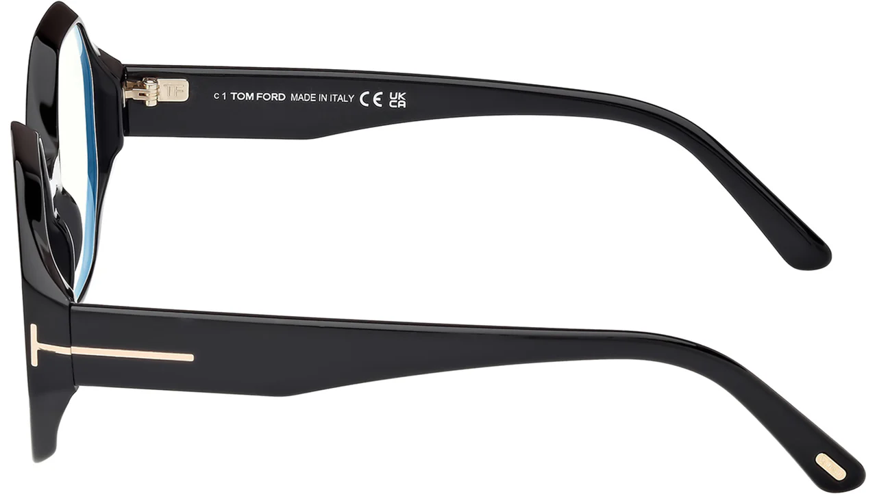 Tom Ford FT5967B 001 Eyeglasses Shiny Black 53mm Women 3