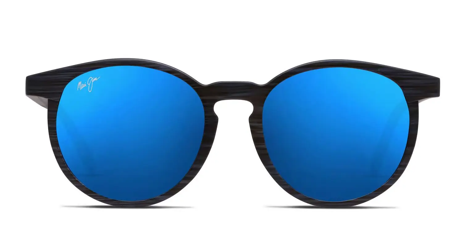 Maui Jim Kiawe MJ809 03S Sunglasses Striped Blue 53mm Women 2