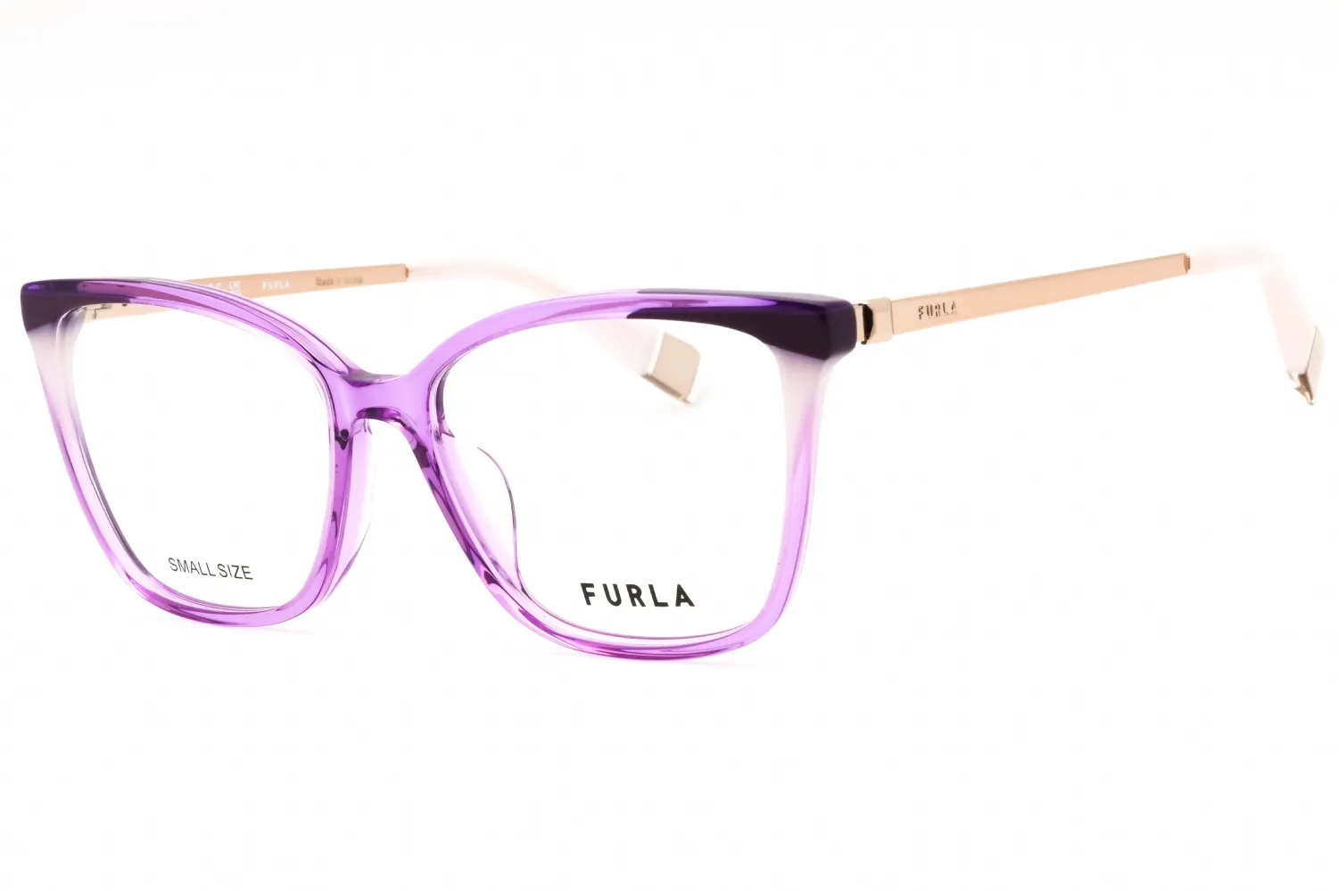Furla VFU723V 06SC Eyeglasses Shiny Transparent Purple 53mm Women