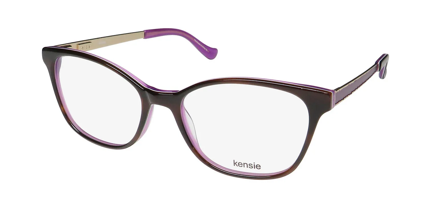 Kensie Travel dt Eyeglasses Dark Tortoise Purple 53mm