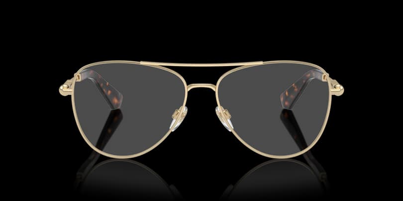 Burberry 0BE1386 1109 Eyeglasses Light Gold 57mm Unisex 2