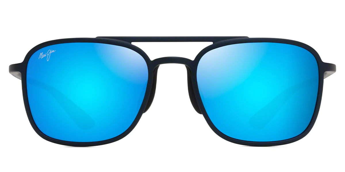 Maui Jim Keokea MJ447 03M Sunglasses Matte Blue 55mm Unisex 2