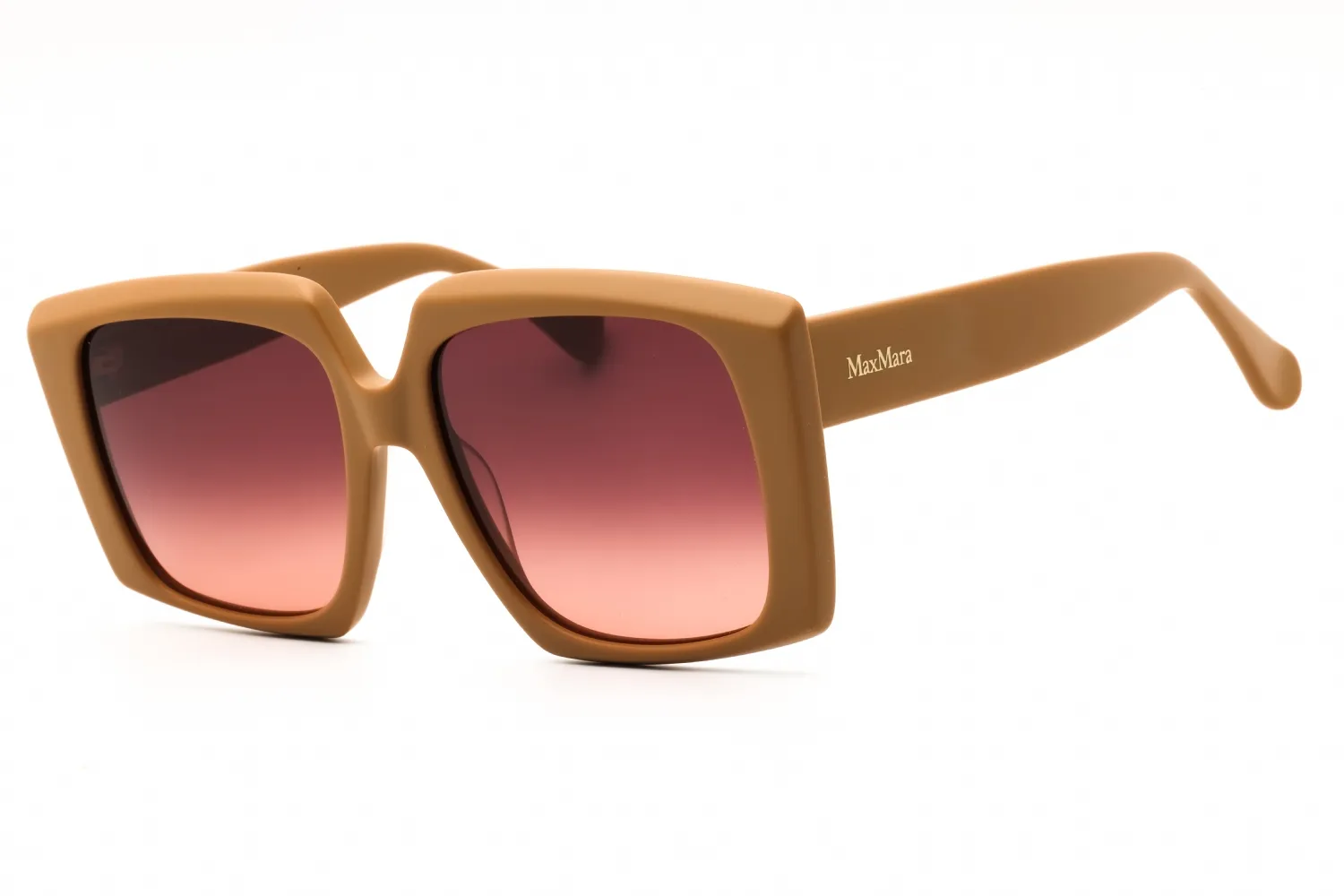 Max Mara MM0024 46F Sunglasses Matte Light Brown 56mm Women