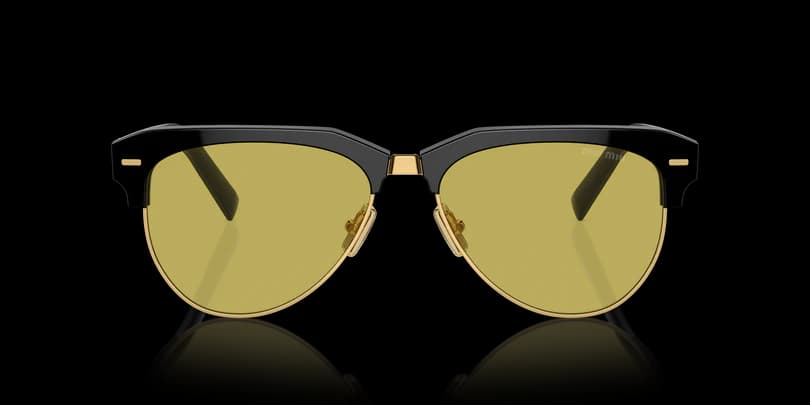 Miu Miu MU 09ZS 1AB07O Sunglasses Black 57mm Unisex 2