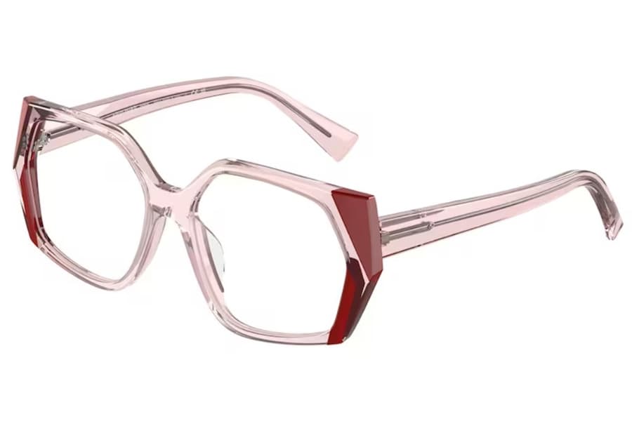 Alain Mikli A03159 006 Eyeglasses Transparent Pink Burgundy 54mm Women