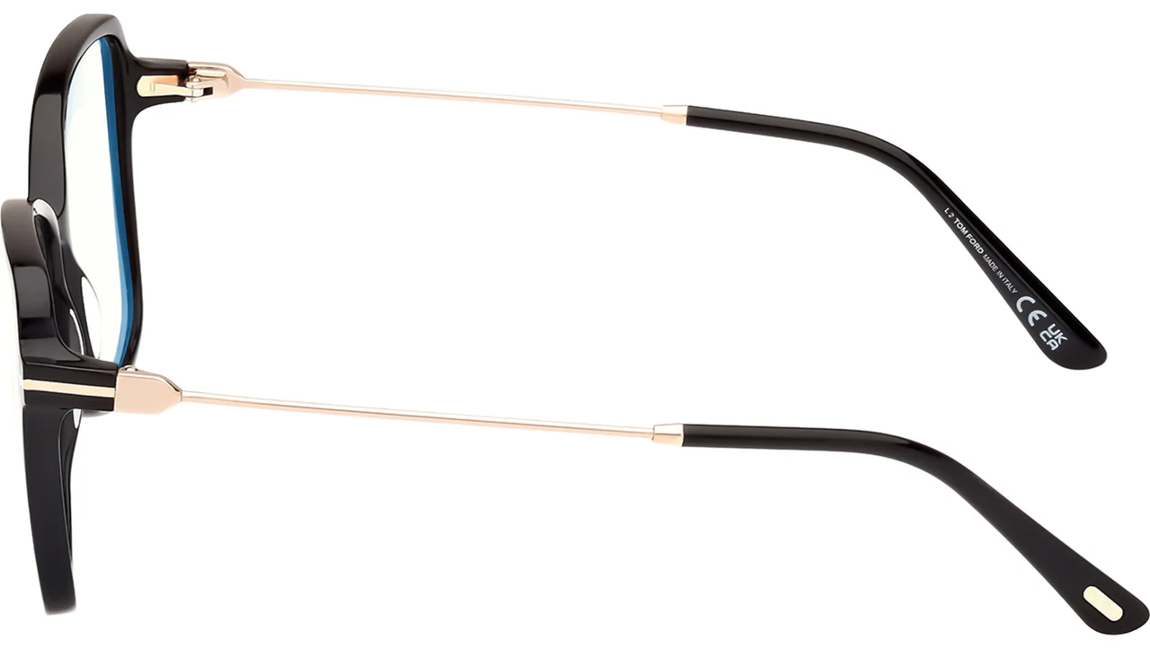 Tom Ford FT5953B 001 Eyeglasses Shiny Black 55mm Women 4