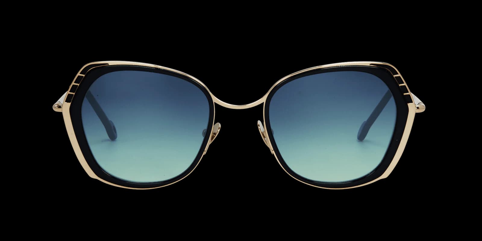 Nathalie Blanc Diane C680 Sunglasses Gold Black 53mm Women 2