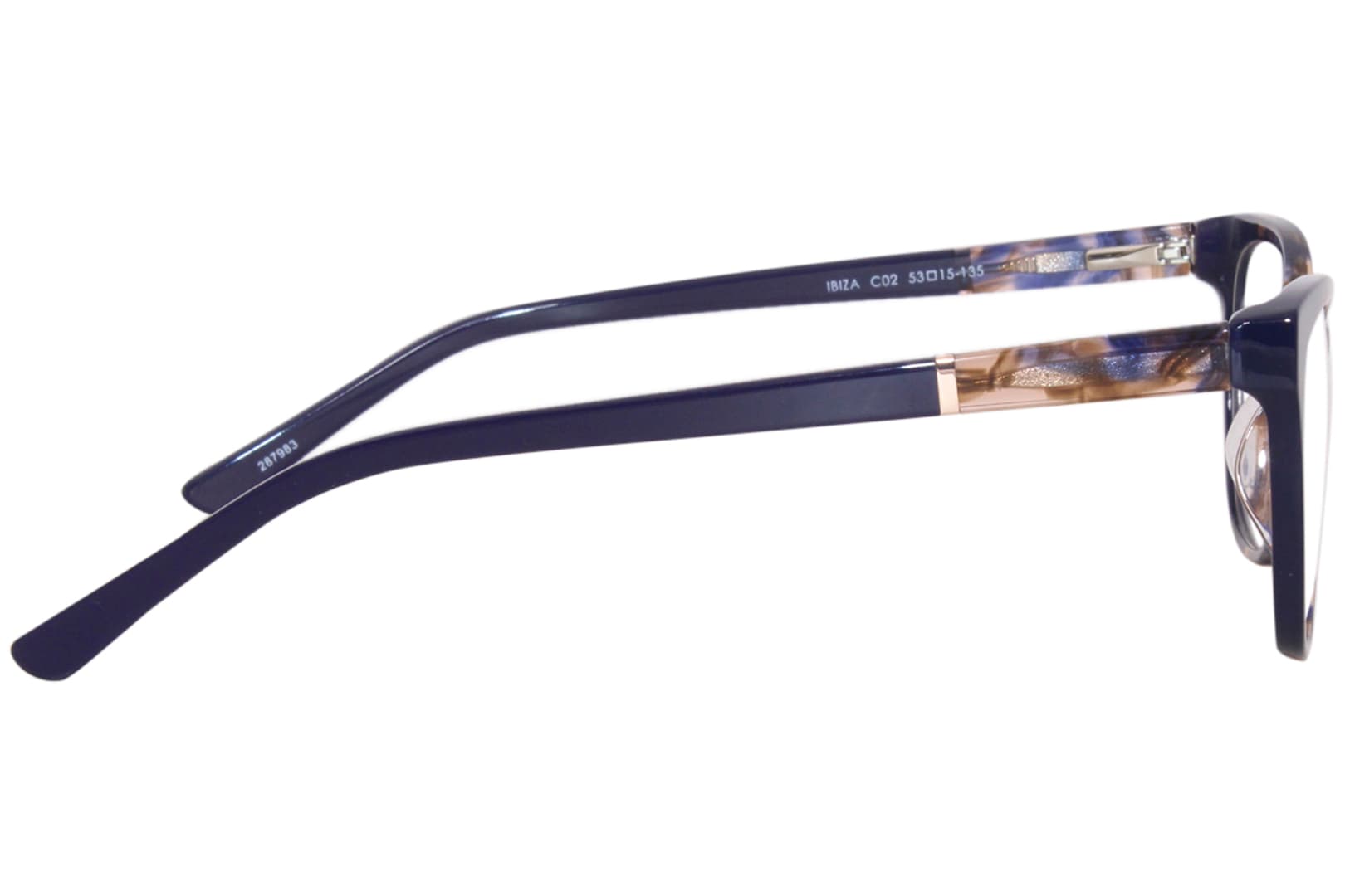 Nicole Miller IBIZA 02 Eyeglasses Brown Navy 53mm Women 3