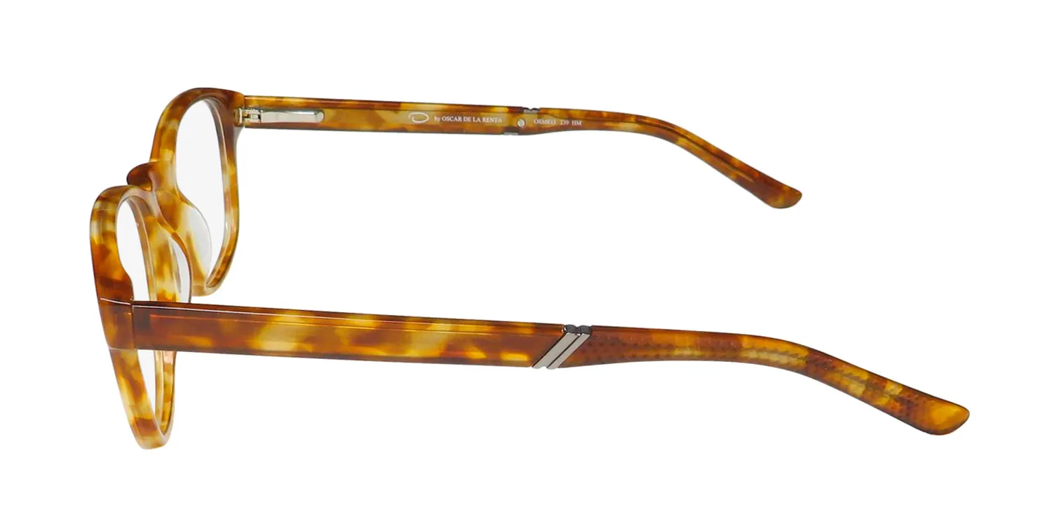 Oscar de la Renta Osm 833 239 Eyeglasses Blonde Tortoise 50mm 4