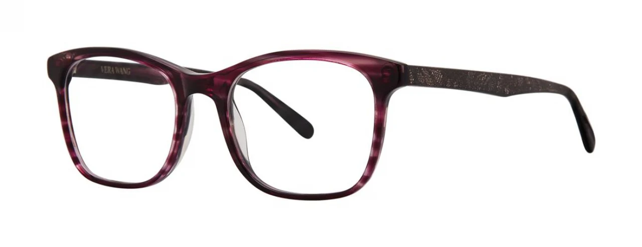 Vera Wang V530 Eyeglasses Plum 51mm Women