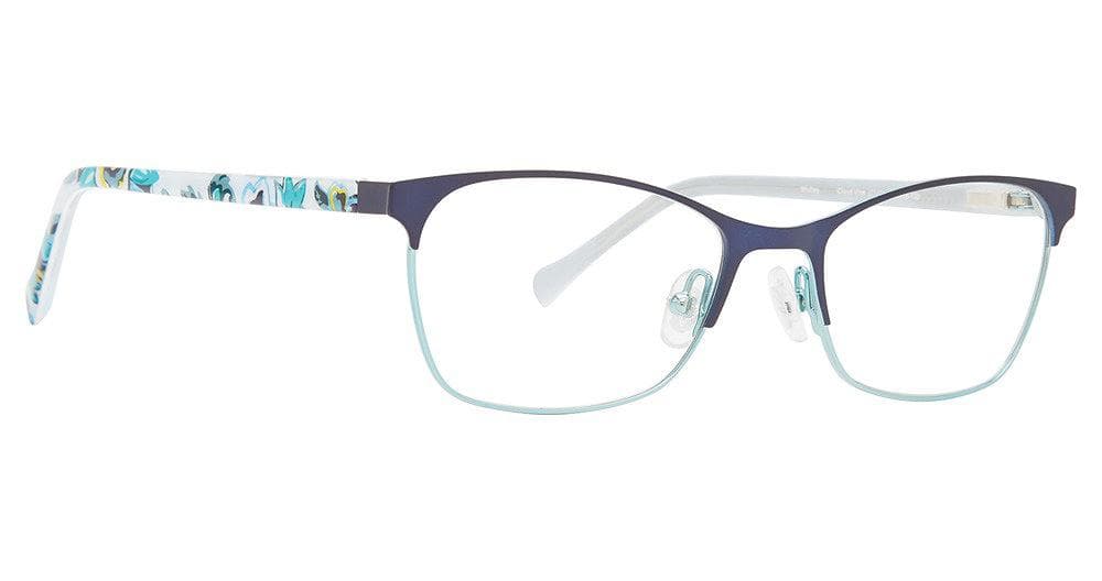 Vera Bradley Whitley CLV Eyeglasses Blue 48mm Women