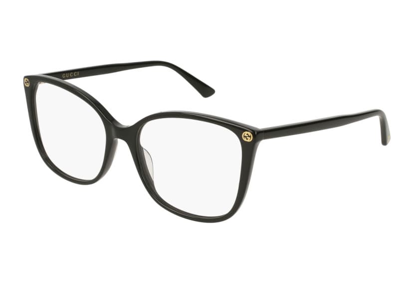 Gucci GG0026O 008 Eyeglasses Black 55mm Women