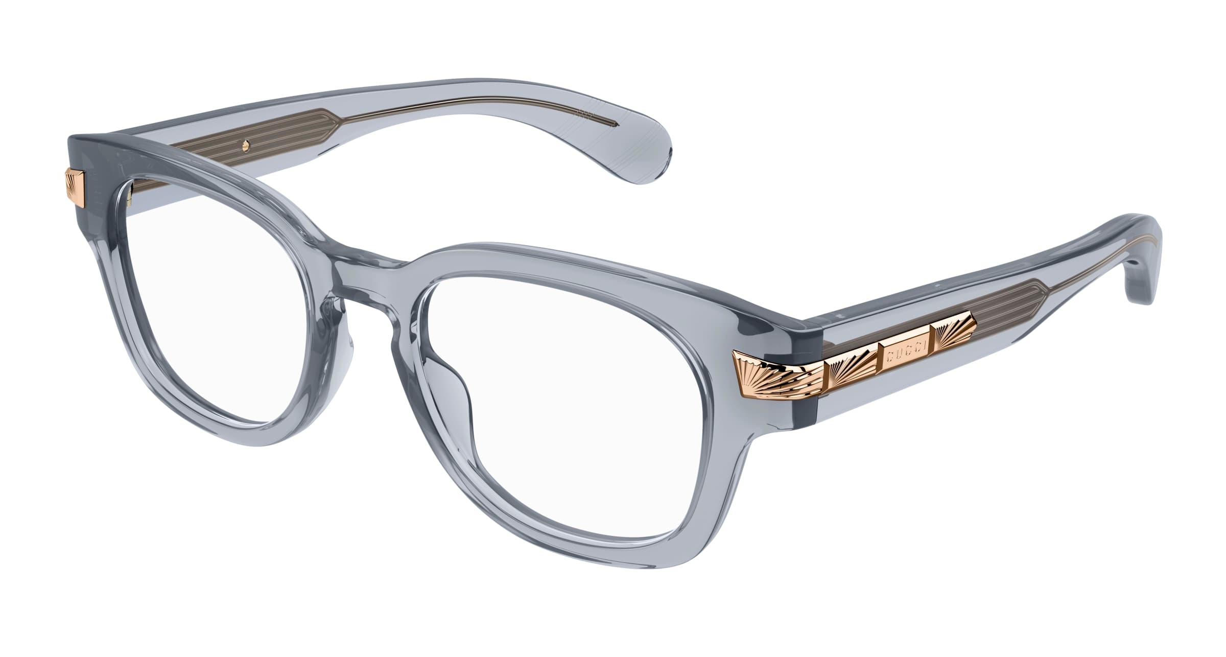 Gucci GG1518O 003 Eyeglasses Gray 51mm Men