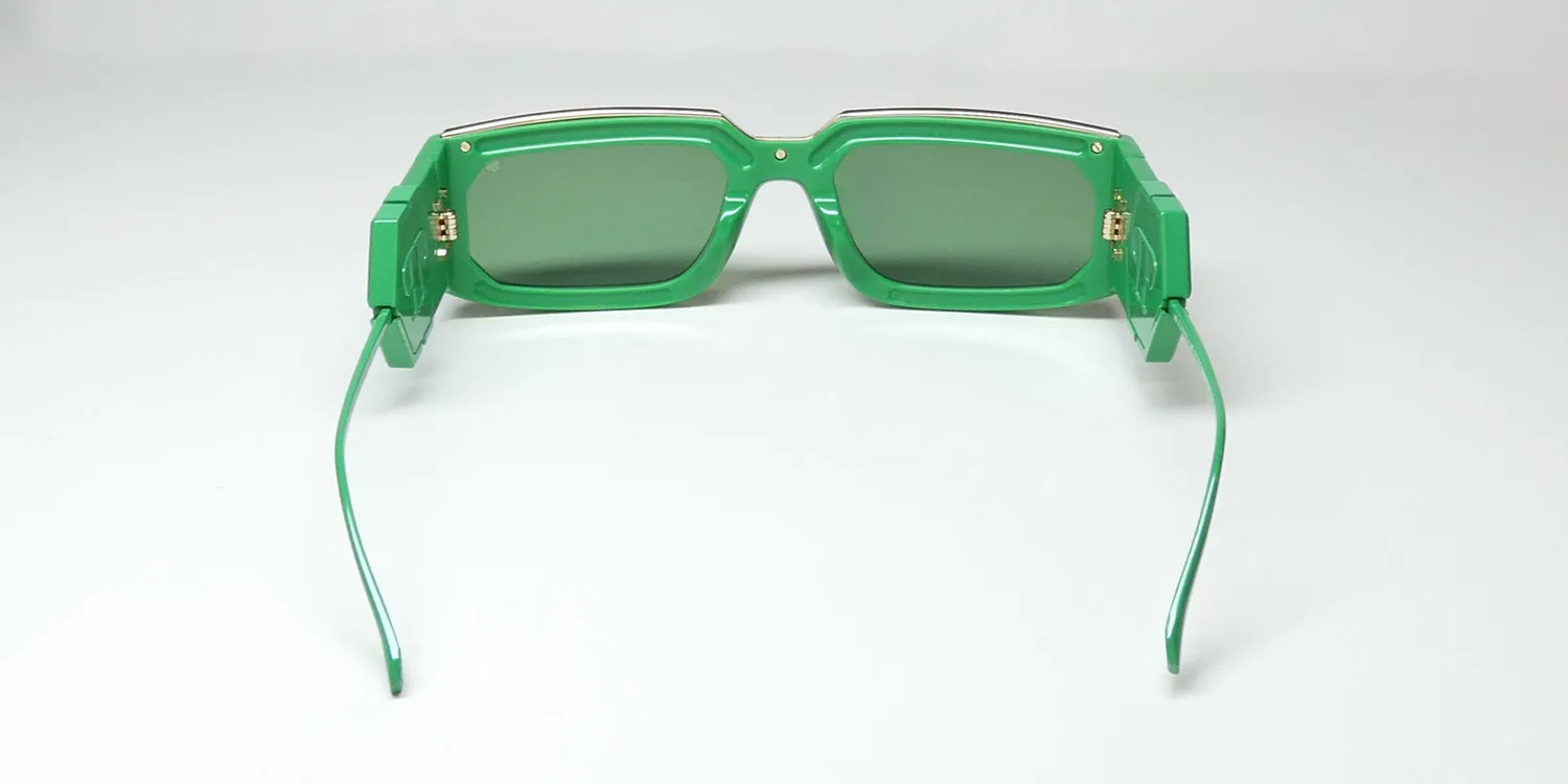 Philipp Plein Spp119 Plein Rose Venus 0859 Sunglasses Green 58mm 5