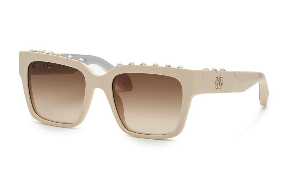 Roberto Cavalli SRC040S 09X7 Sunglasses Shiny Beige 54mm Unisex