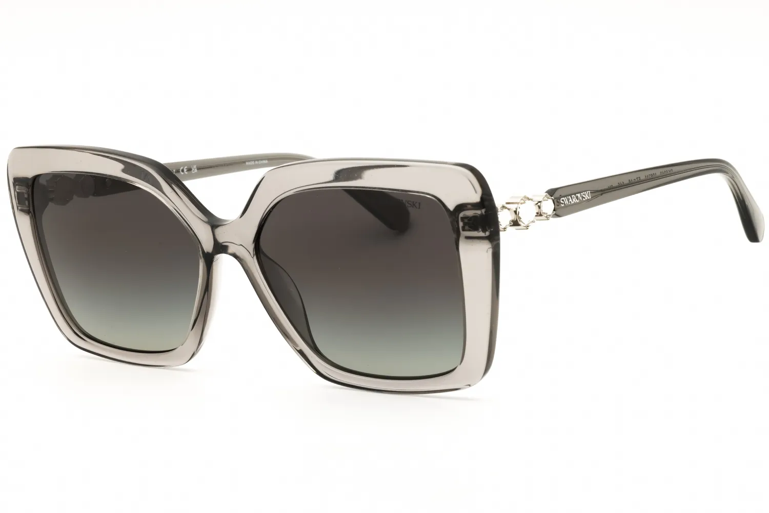 Swarovski SK6049 106211 Sunglasses Transparent Grey 57mm Women